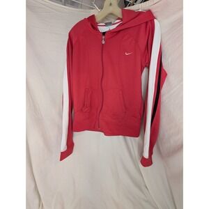 Nike Jacket Adult M Pink Lightweight Running Athletic Swoosh Logo Active Womens
